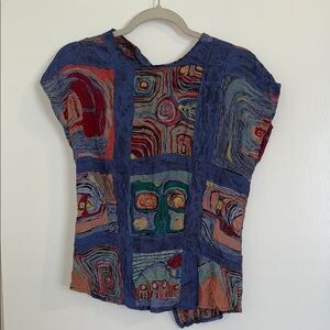 Abstract Patterned Women's Top